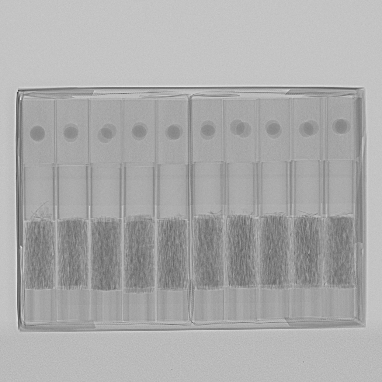 2D-изображение рентгена пачки сигарет